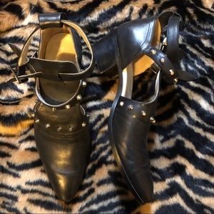 Modern Vice leather cutout shoes